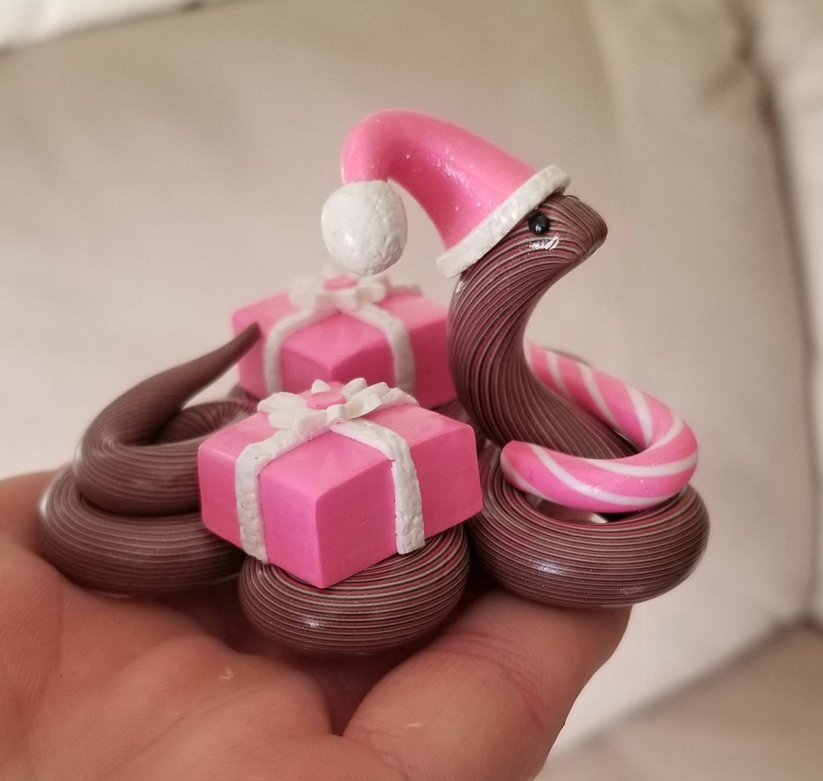 Polymer Clay Christmas Snake