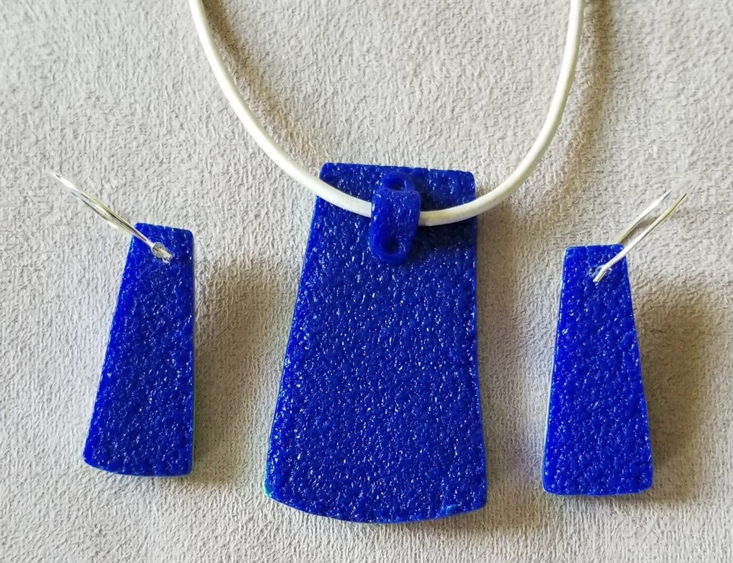 Klimt - Pendant and Earring Set - Blue & Green