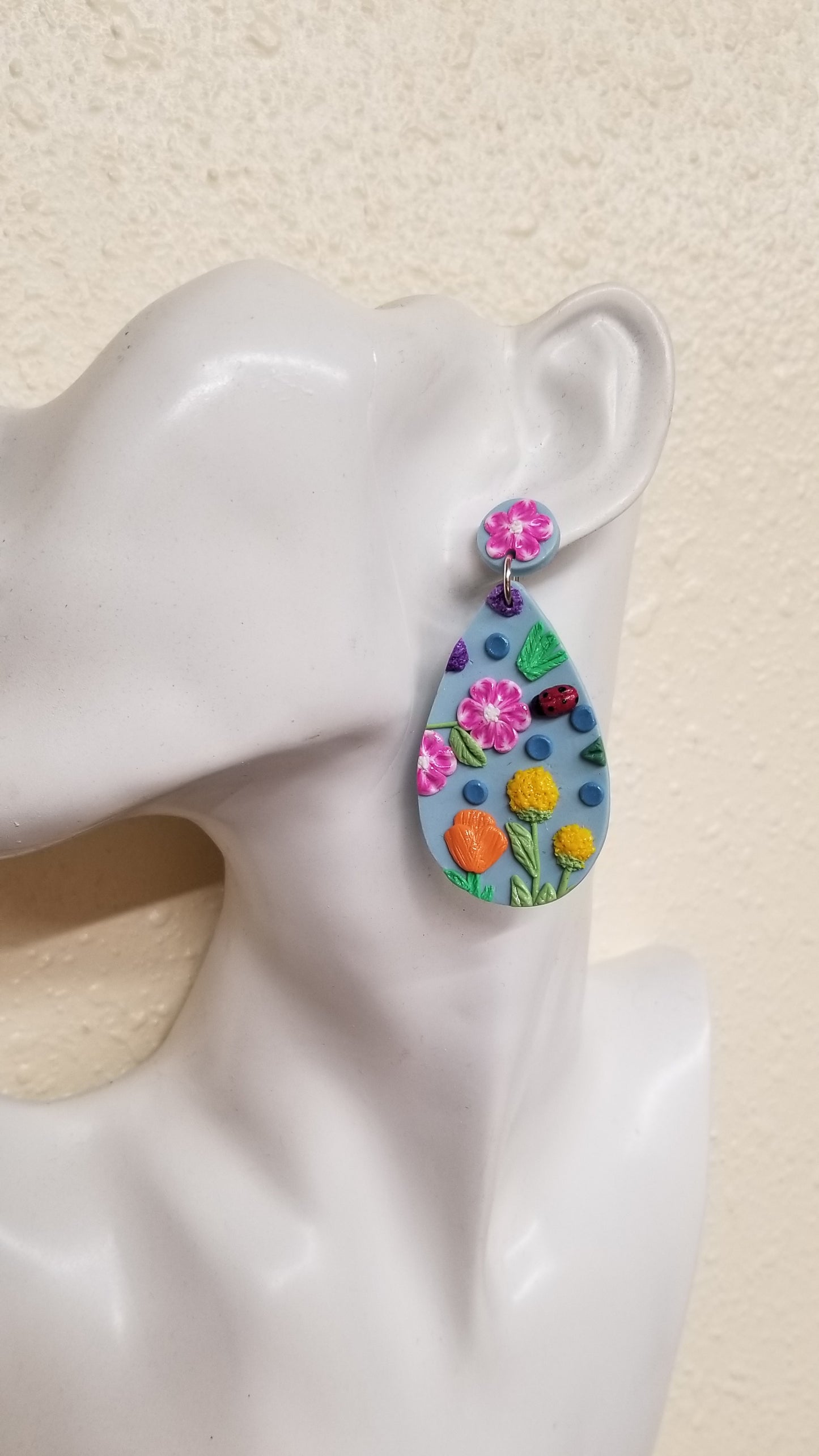 Floral  - Grace Statement Earrings  - Pink Flower Studs