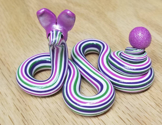 Polymer Clay Easter Bunny Snake