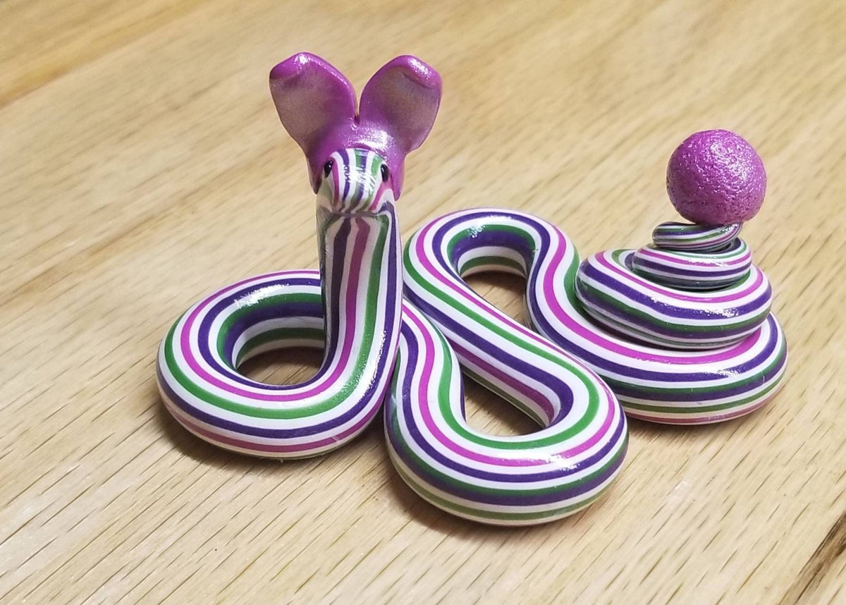 Polymer Clay Easter Bunny Snake