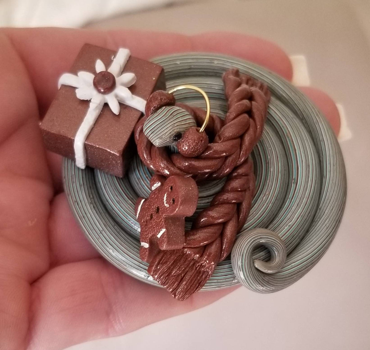 Polymer Clay Christmas Snake