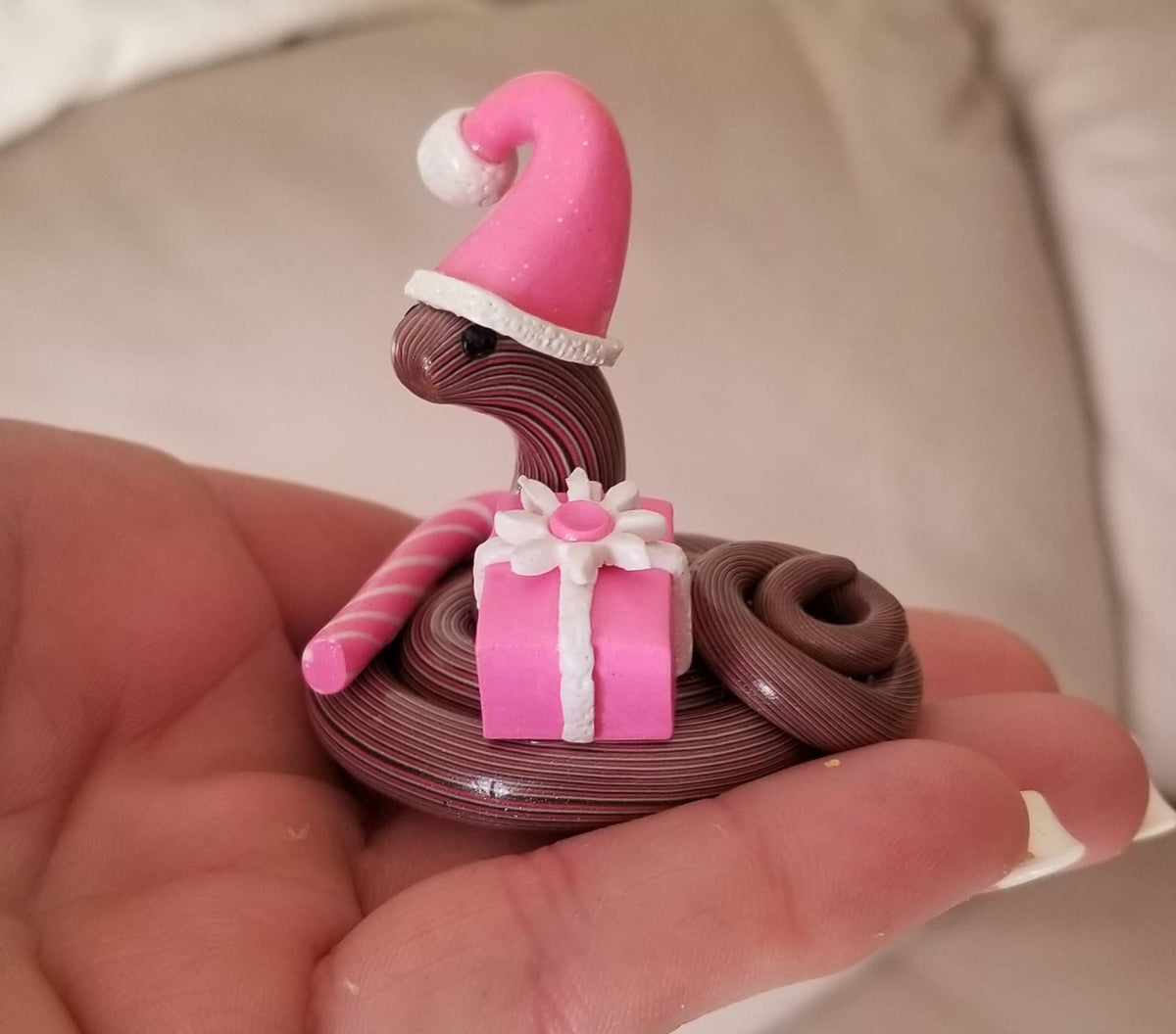 Polymer Clay Christmas Snake