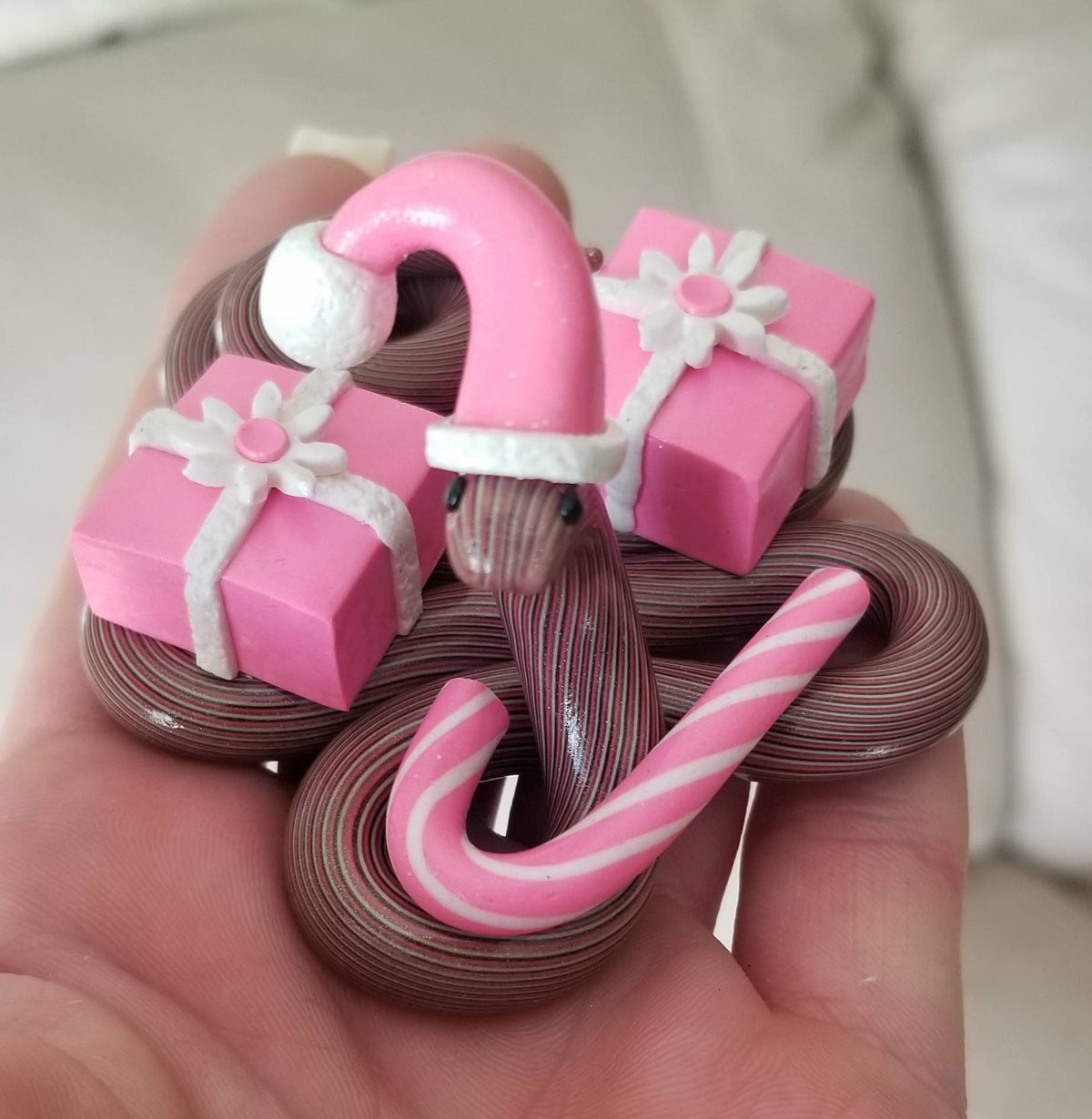 Polymer Clay Christmas Snake