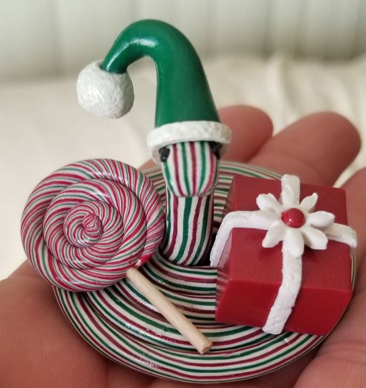 Polymer Clay Christmas Snake