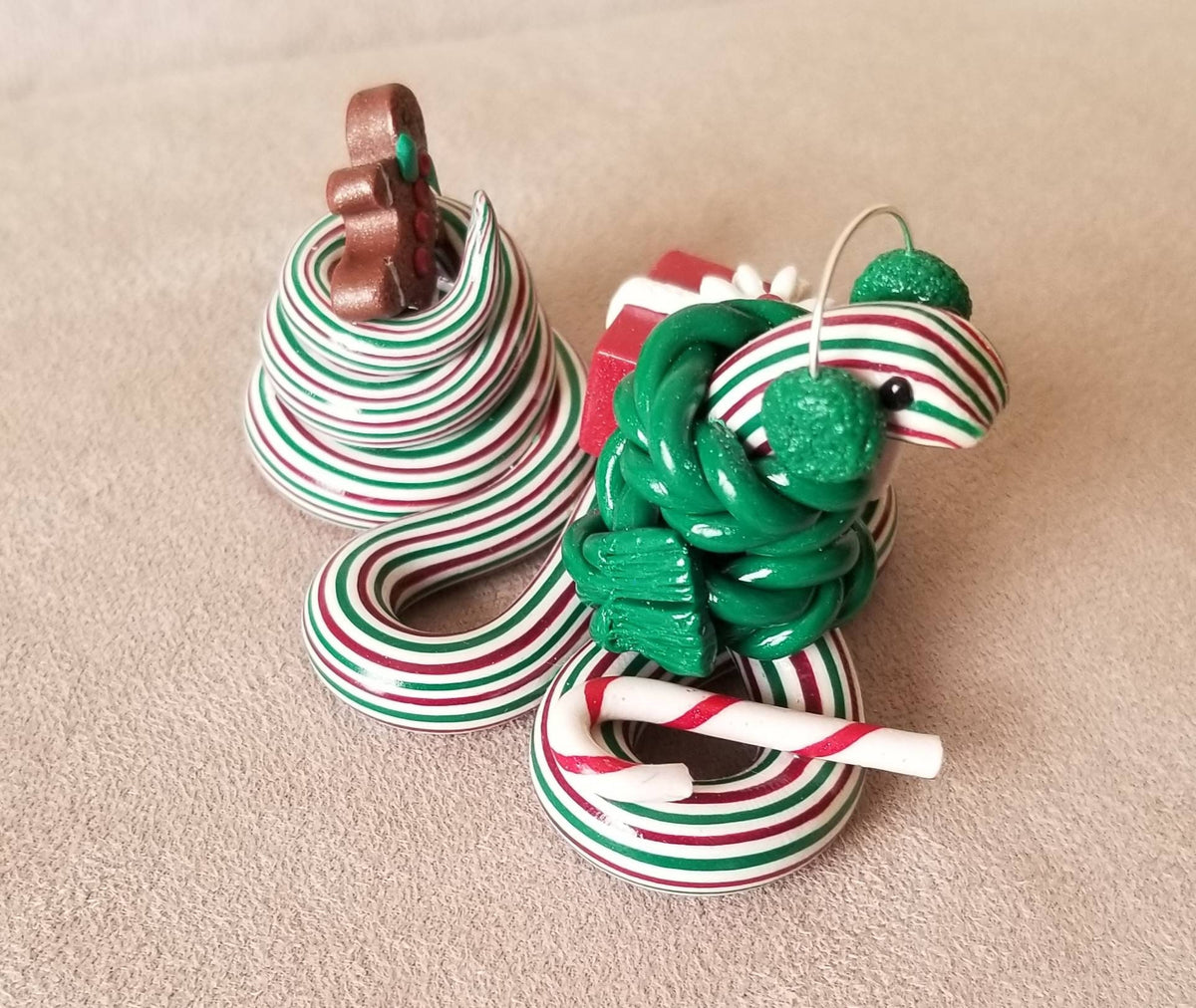Polymer Clay Christmas Snake