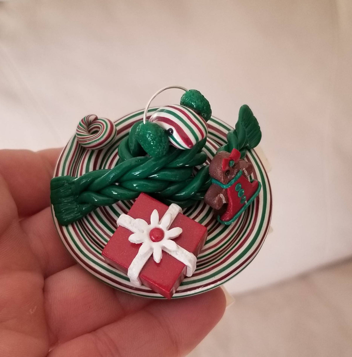 Polymer Clay Christmas Snake