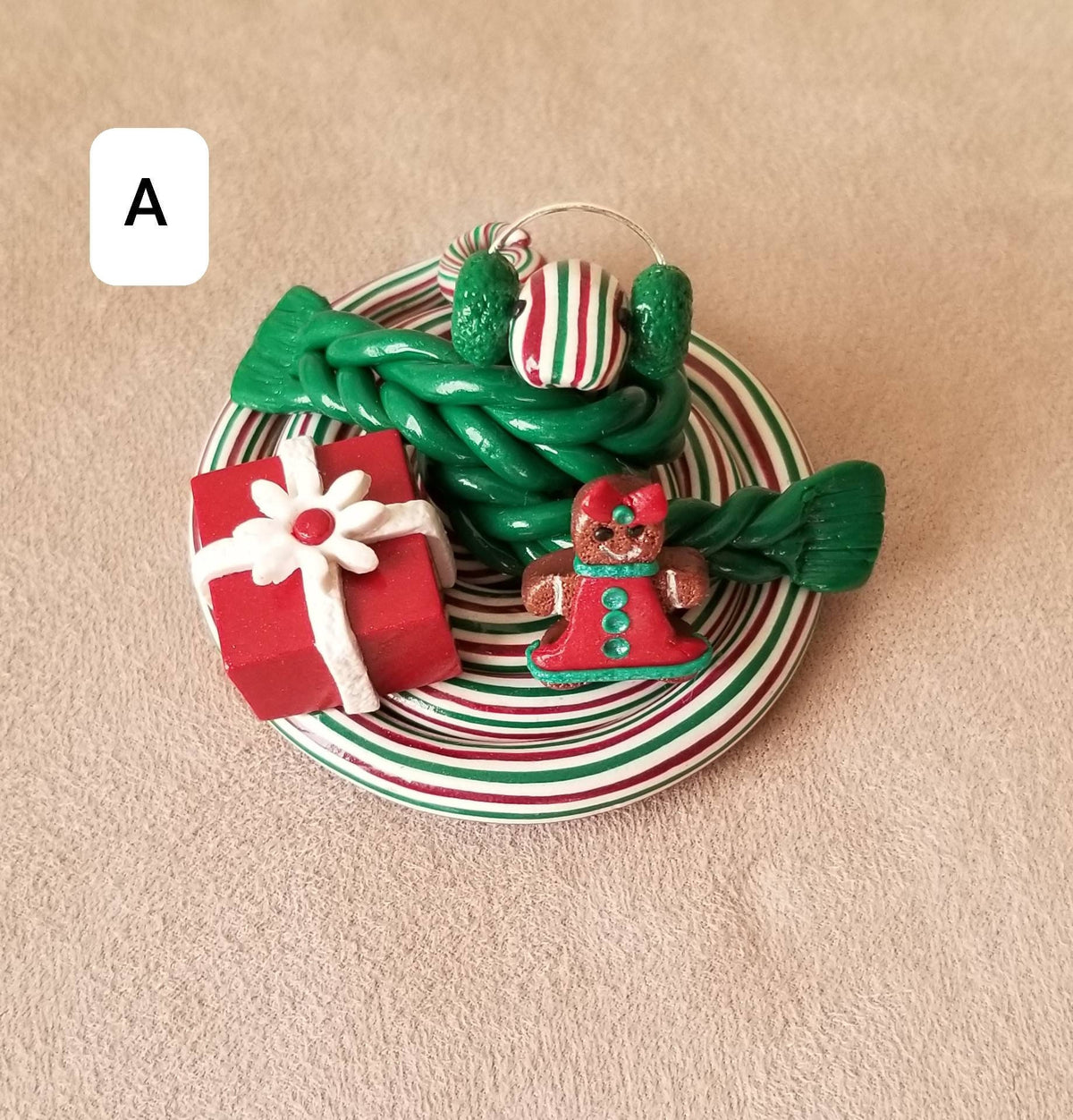 Polymer Clay Christmas Snake
