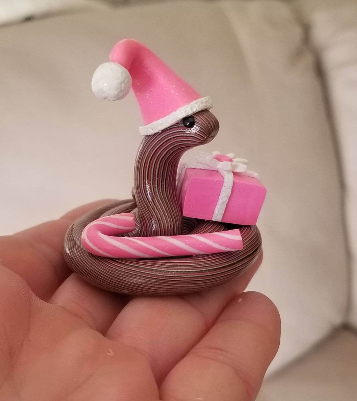 Polymer Clay Christmas Snake