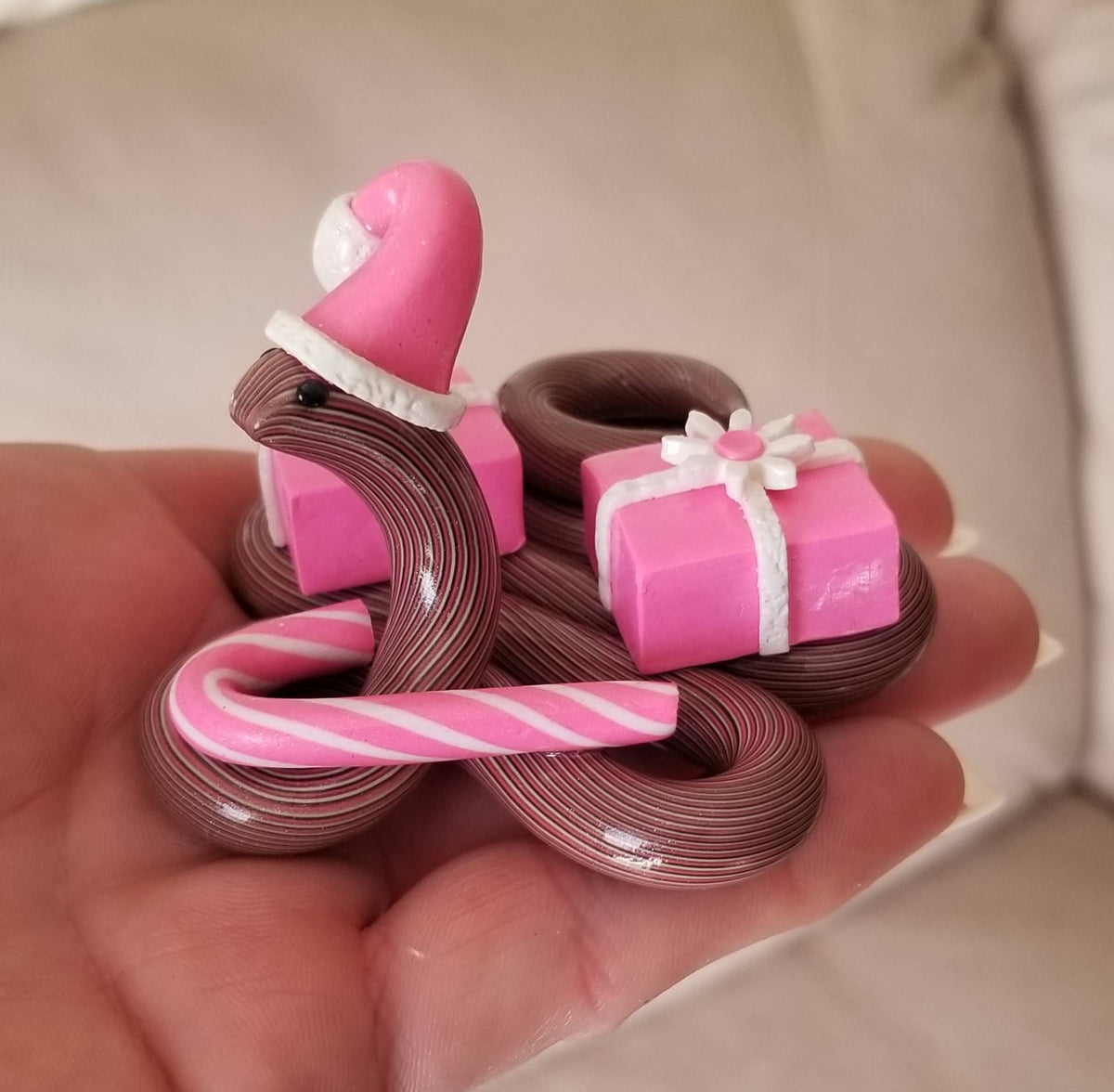 Polymer Clay Christmas Snake