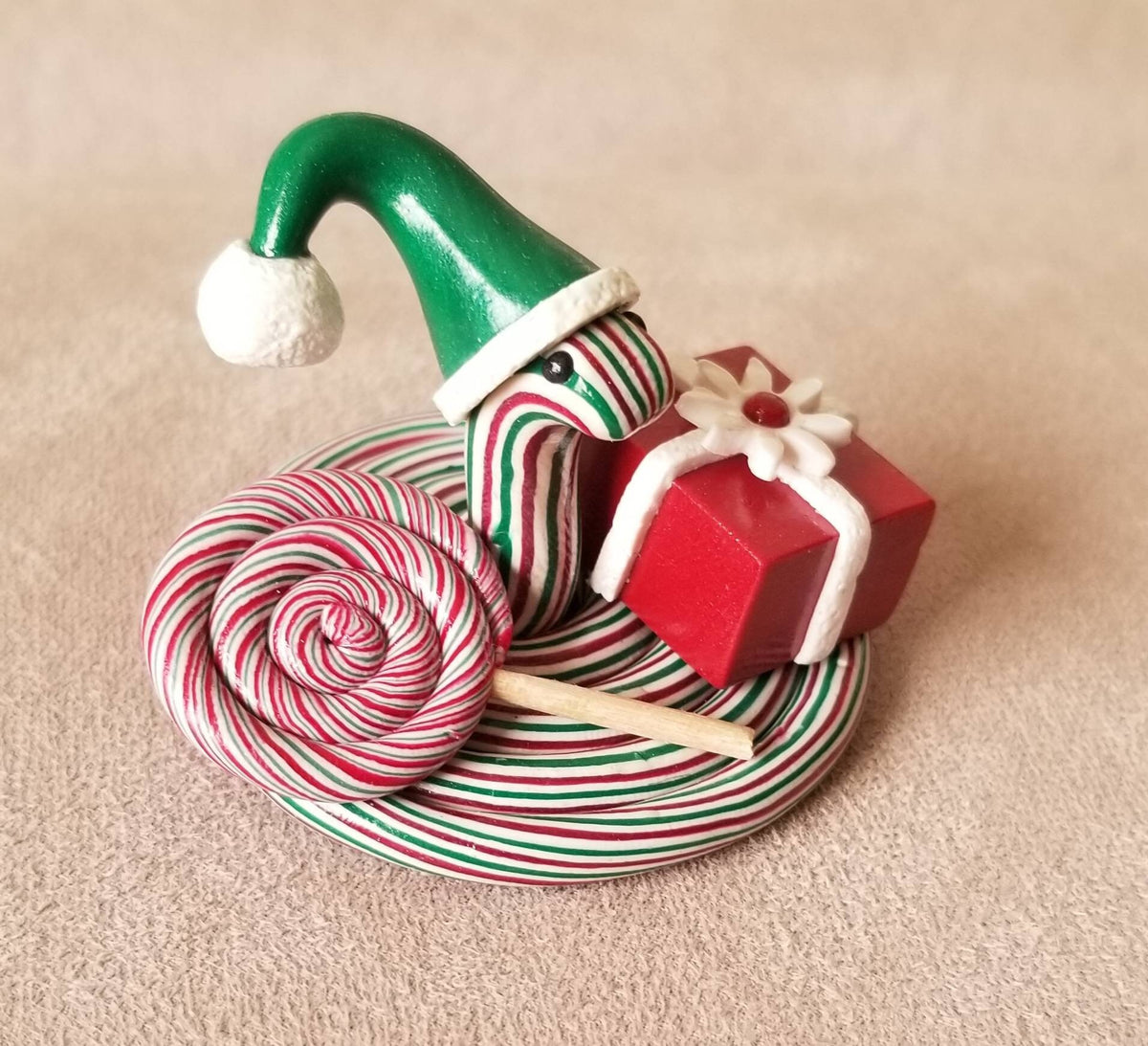Polymer Clay Christmas Snake