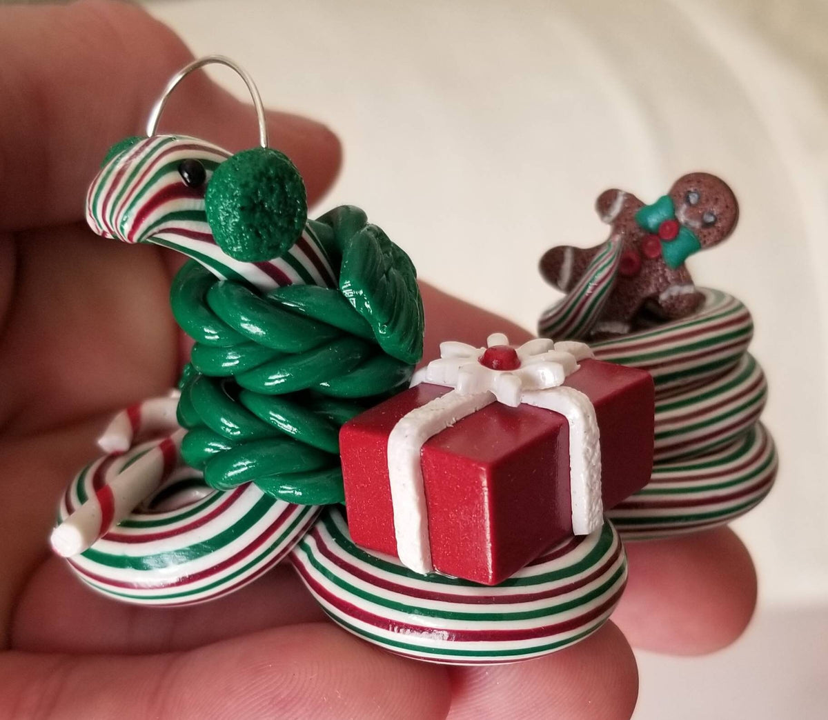 Polymer Clay Christmas Snake
